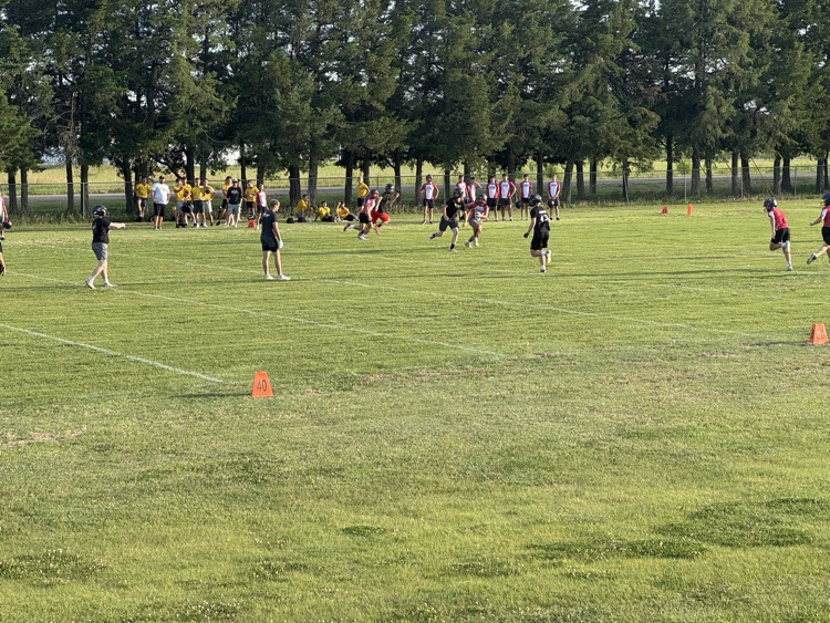 WCHS football players playing 5 on 5