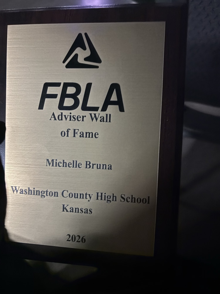 Mrs. Bruna award for being selected for the adviser wall of fame