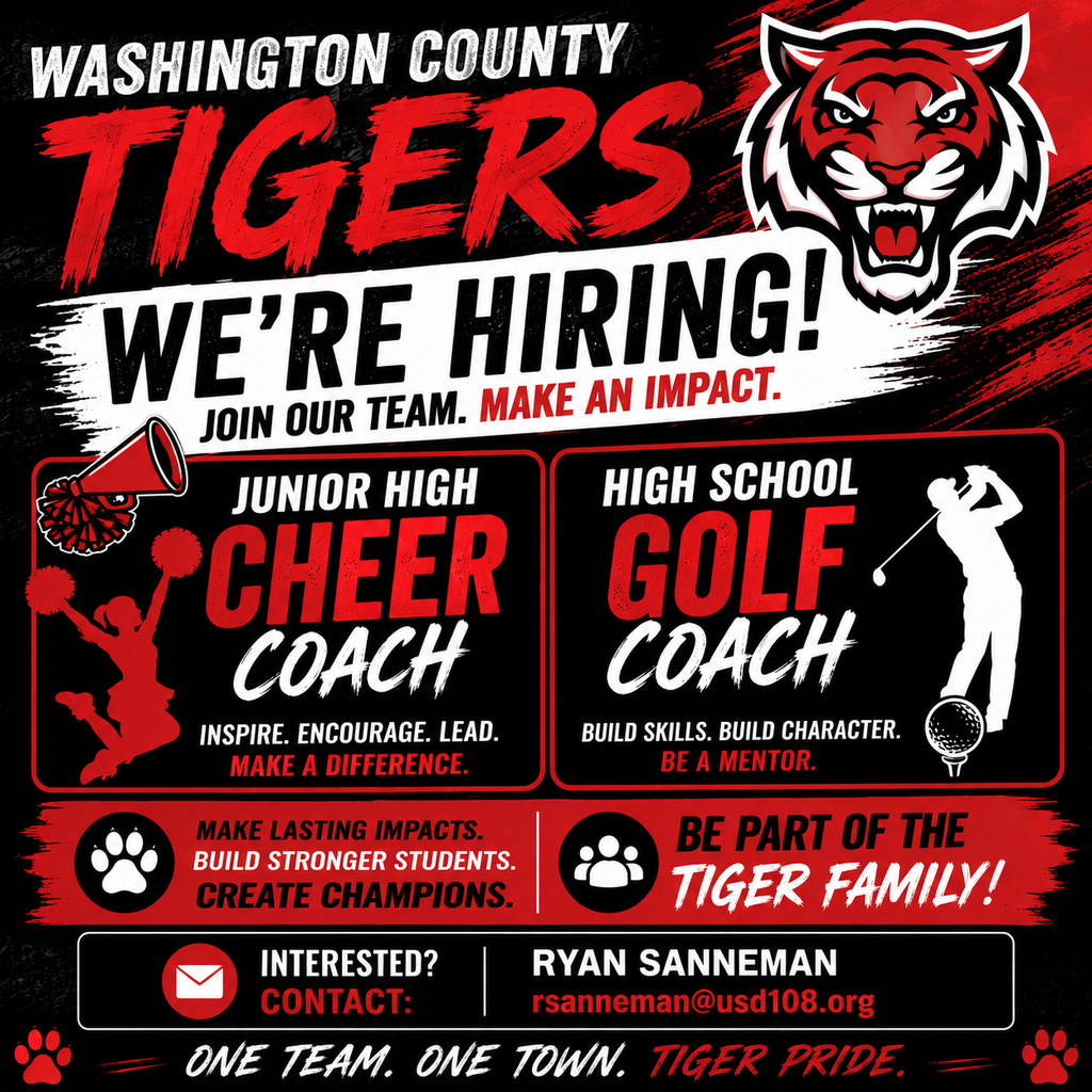 We are looking for a JH Cheer and High School Golf Coach
