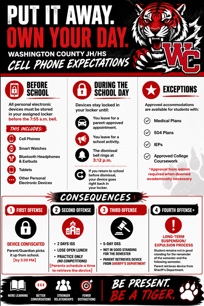 Electronic Device Policy for Washington County Junior/Senior High School 
