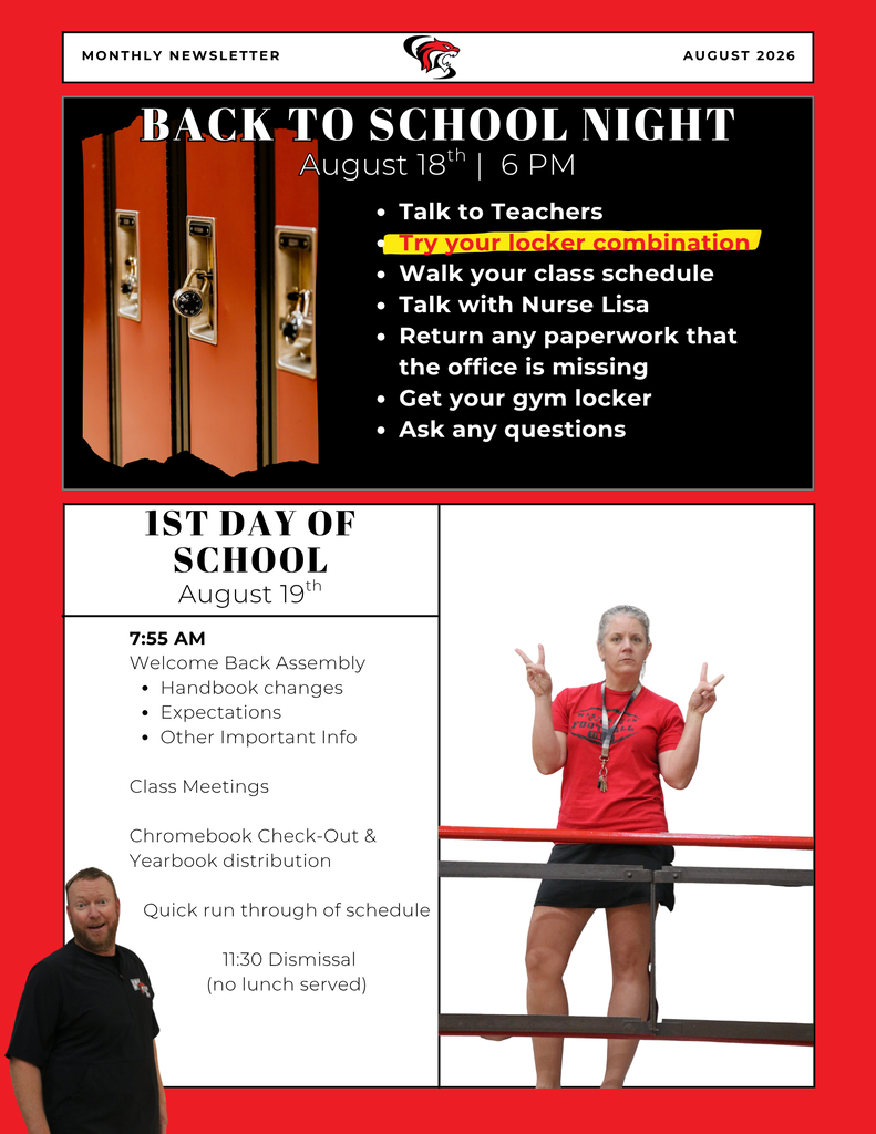 Back to School night is August 18th from 6-7 PM. The first day of school is an 11:30 dismissal on Wednesday August 19th. 
