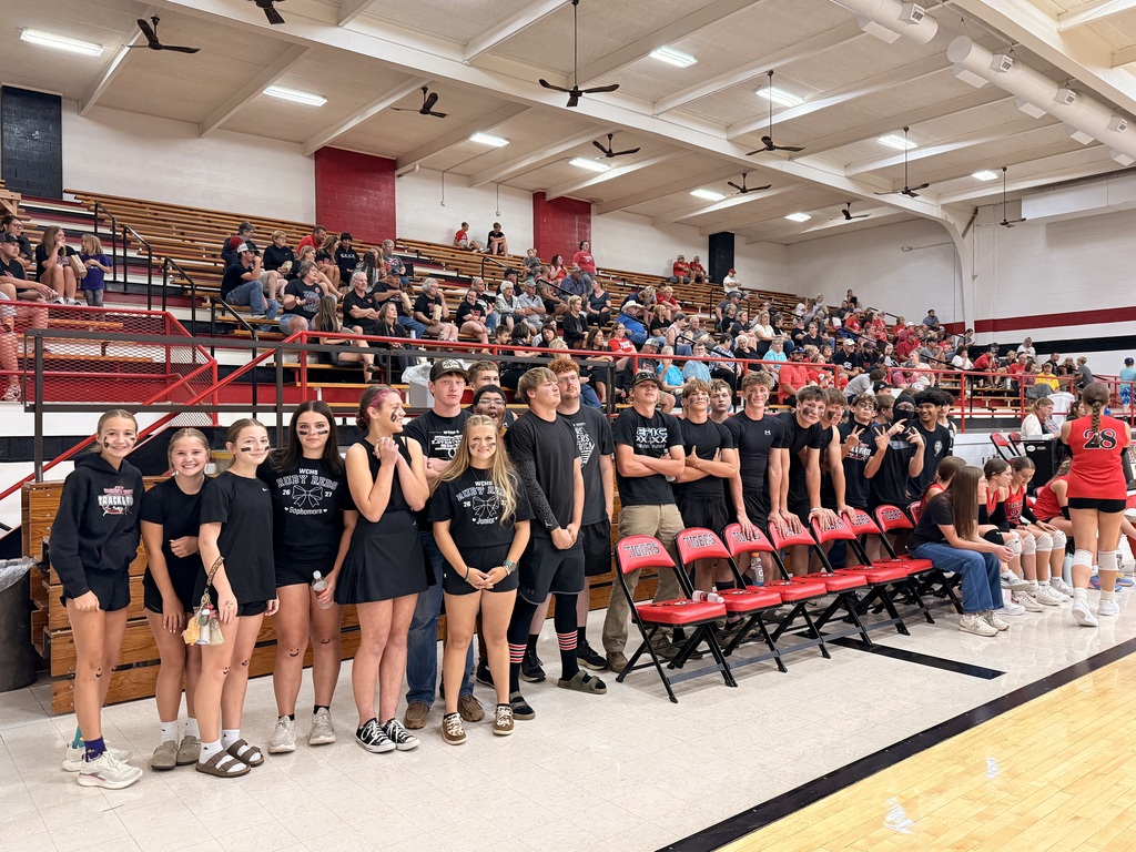 Students and fans turned out to watch the Lady Tiger Volleyball team take on Centralia and Frankfort. Student section theme was Blackout.