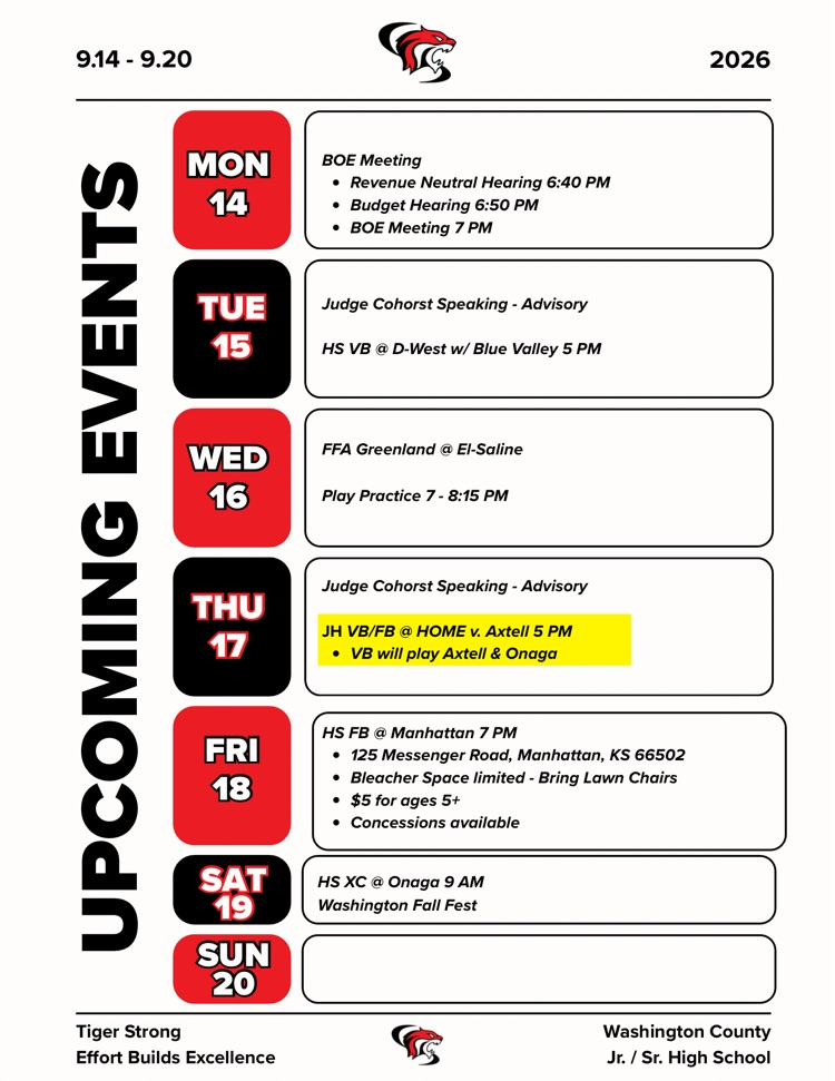 updated Activity Calendar
