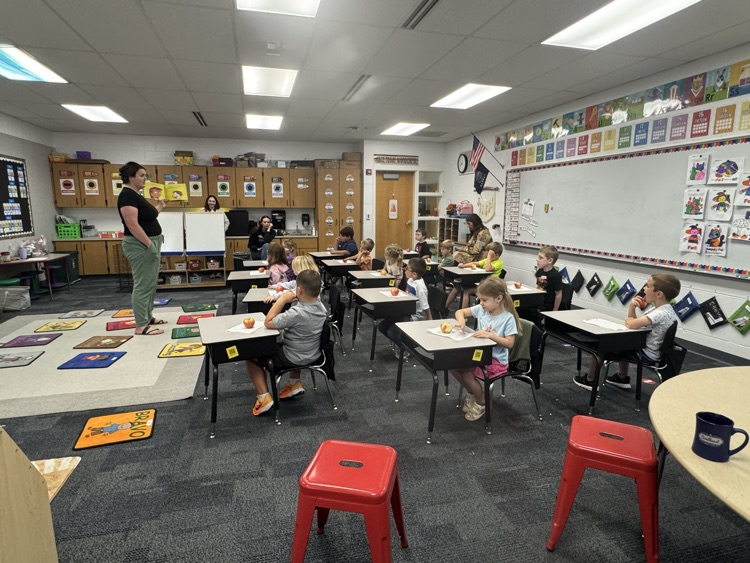 students learning