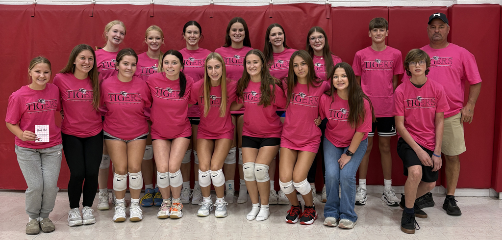 2026 Volleyball team gets pink shirts