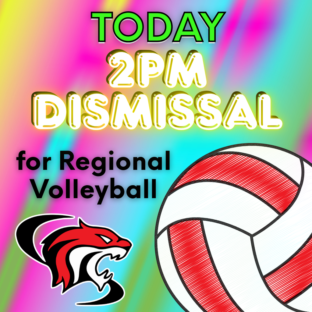 2 PM Dismissal today for all U.S.D. 108 students