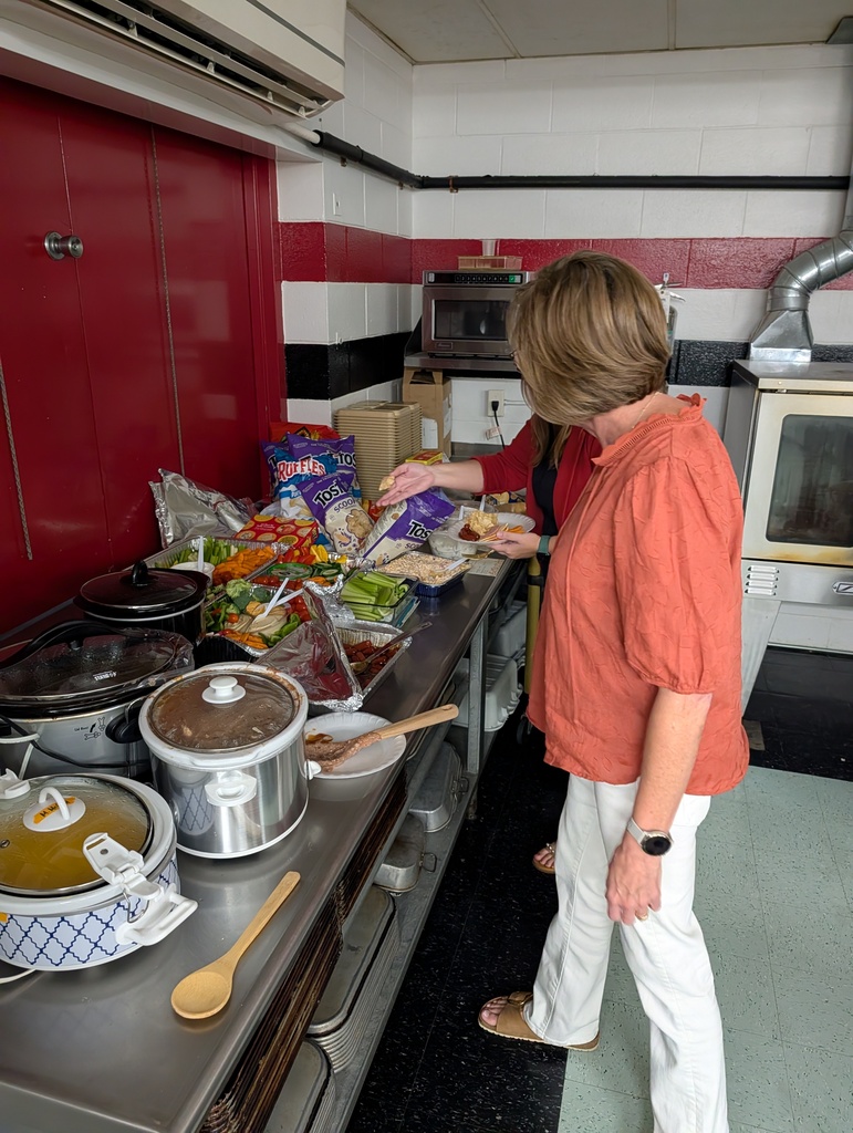 staff getting food