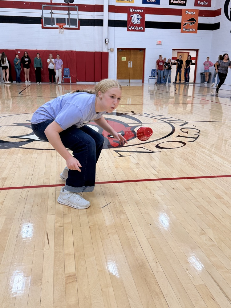 Emerson Kearn participating in the Pep Rally Game