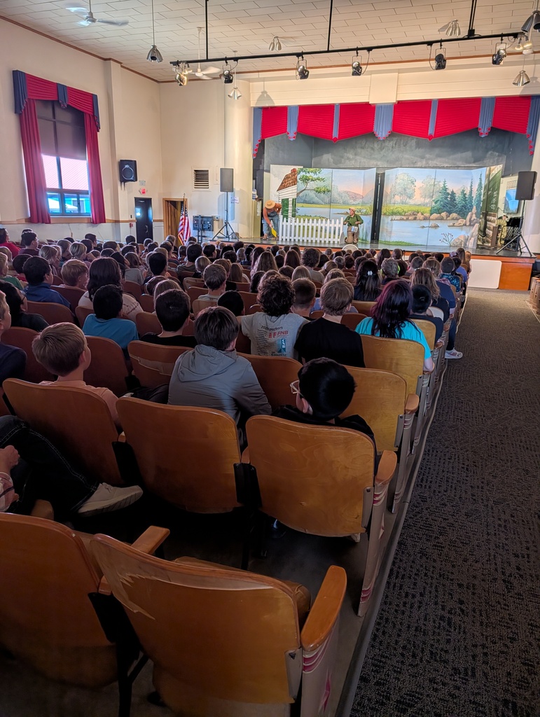 students watching the play
