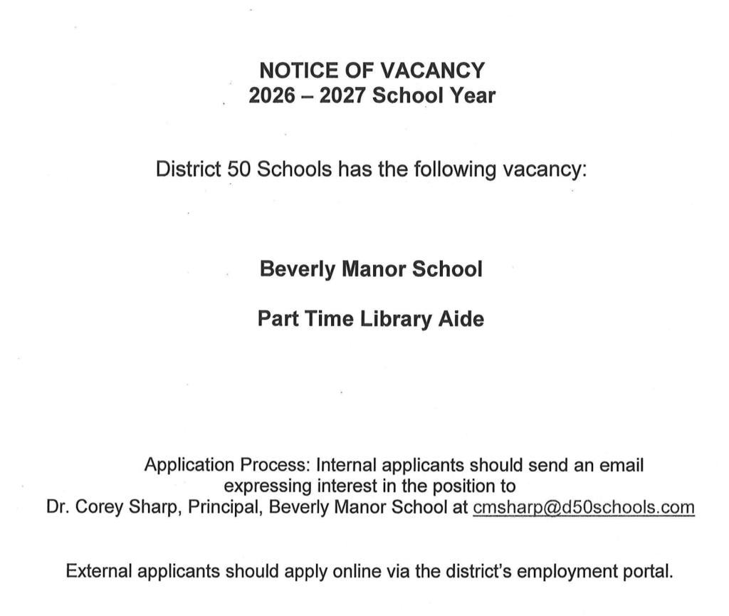 Part Time Library Aide