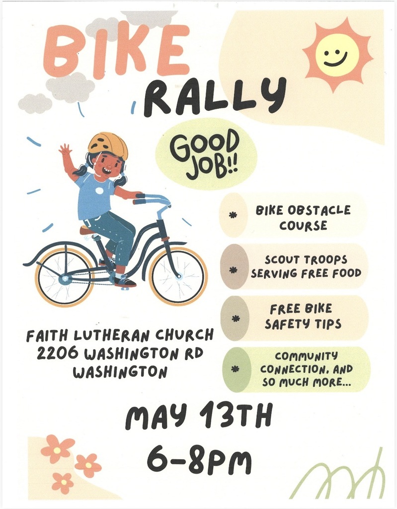 Bike Rally May 13 from 6-8pm
