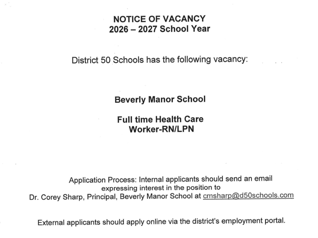 Healthcare Worker Vacancy Posting