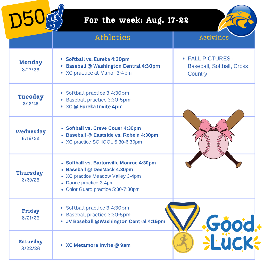 Athletics/Activities Newsletter