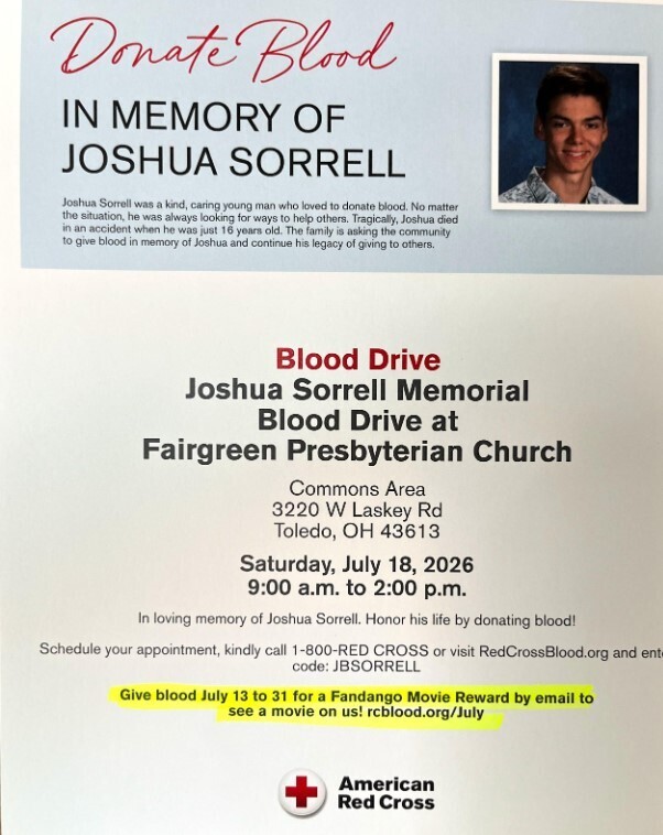 josh sorrell blood drive