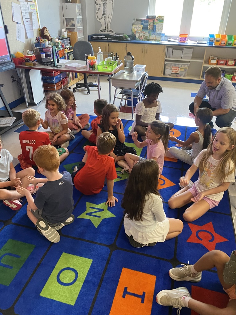 2nd-grade students in Mr. Perkalis' class partnered up to play "Rock, paper, scissors, add!" 
