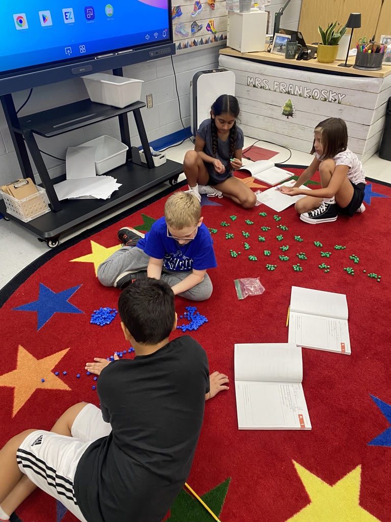 3rd-grade students in Mrs. Frankosky's class used manipulatives to estimate and add. 