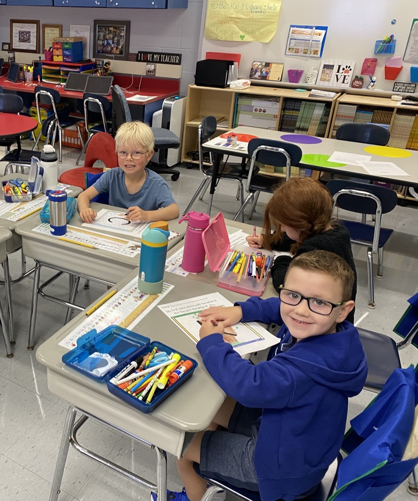 Kindergarteners decorated the first letter of their names!