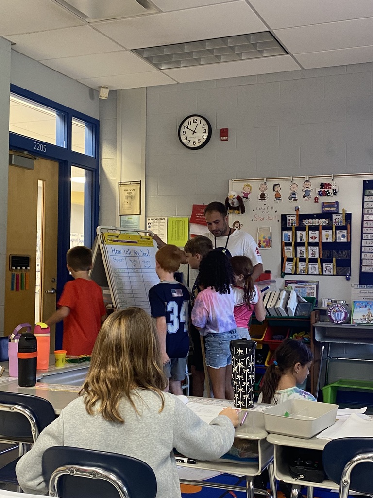 Second graders worked with numerous measuring tools.  