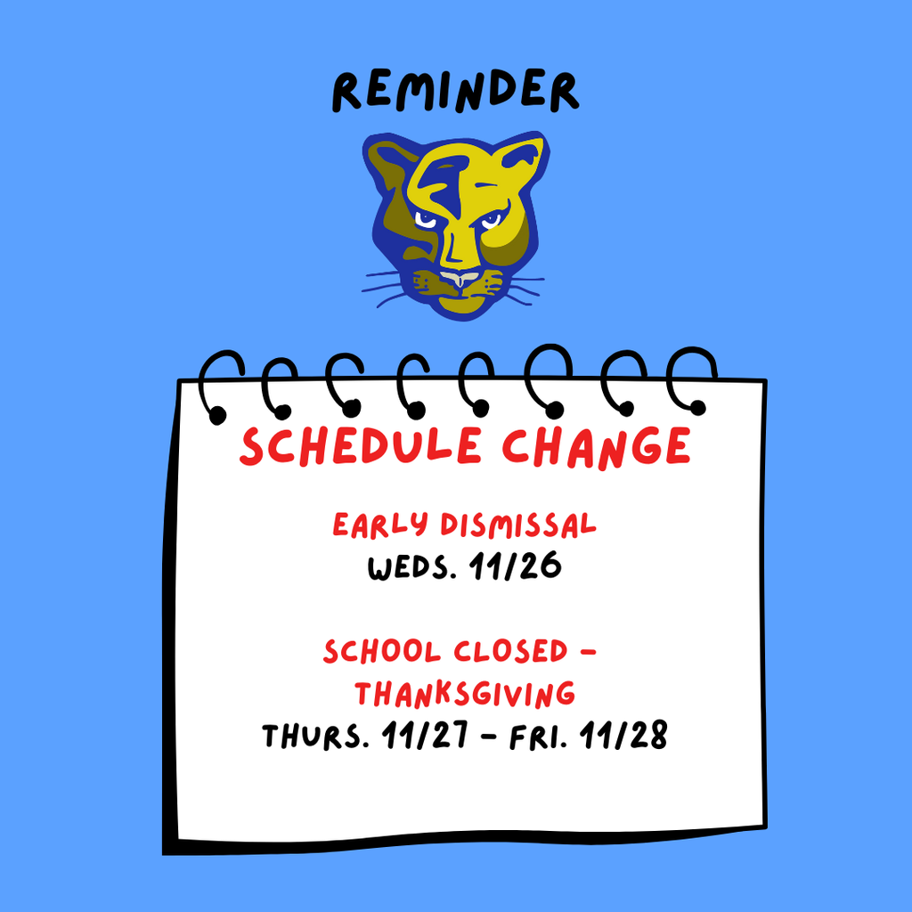 Schedule Change Thanksgiving