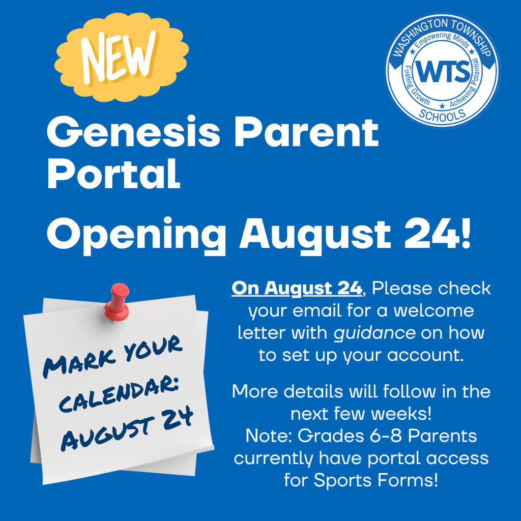 Genesis Parent Portal Opens August 24
