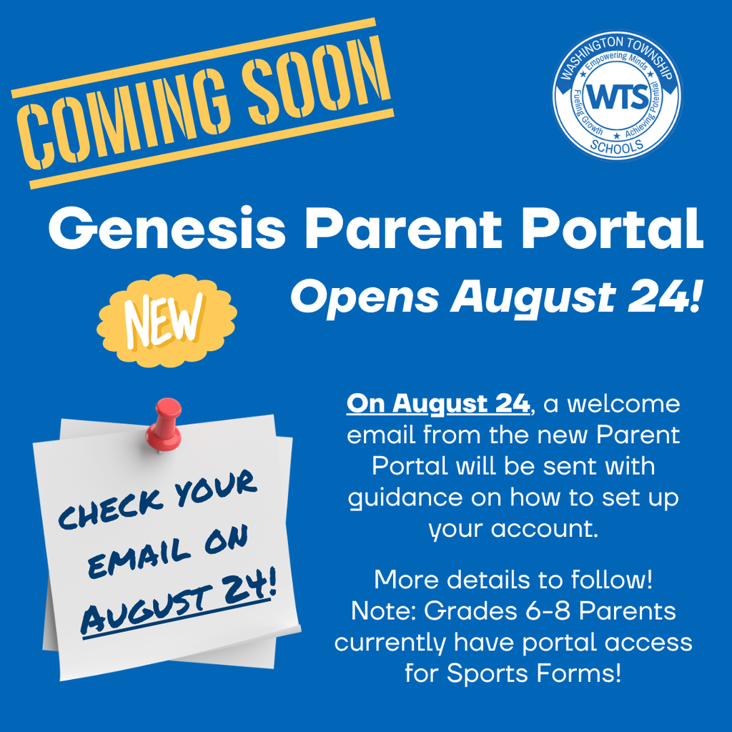 New Genesis Parent Portal opening August 24!