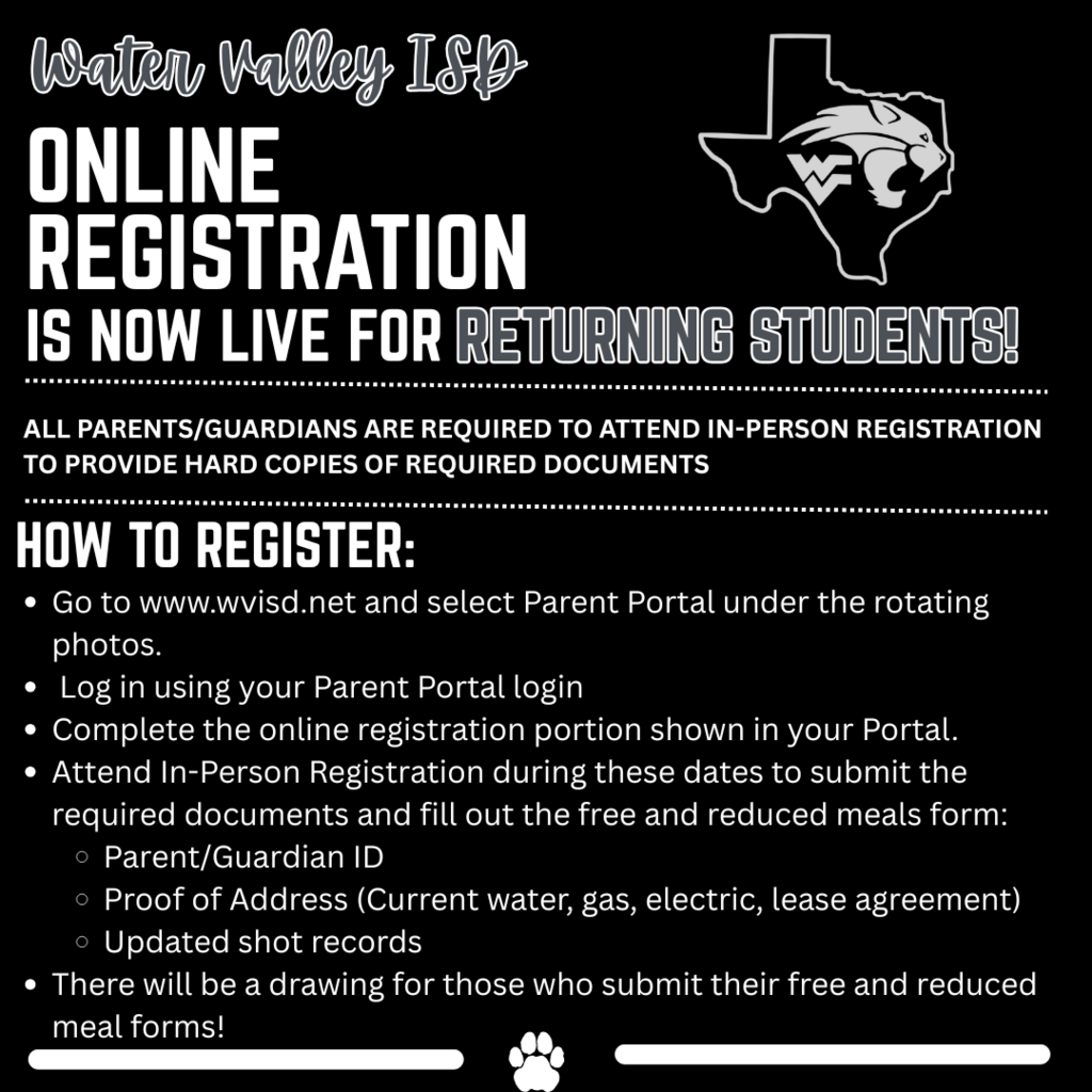 online registration is live