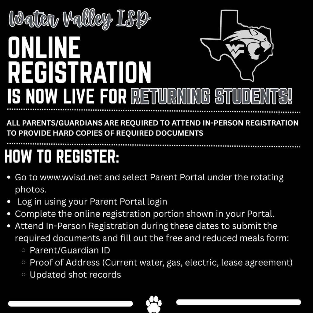 returning student registration