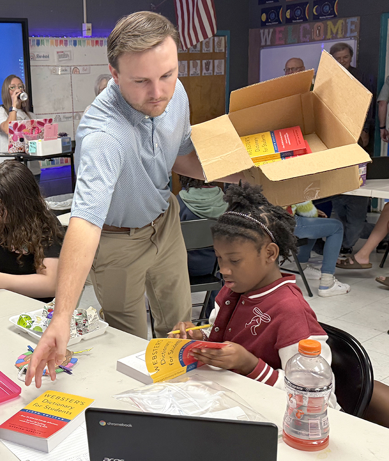 dictionaries to 5th graders