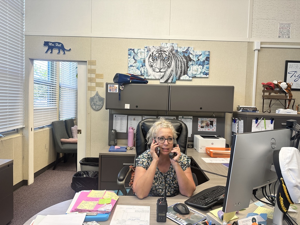 Ms. Hall's multi-tasking skill at its finest.