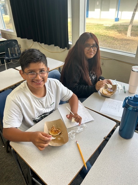Pancake lessons in Tiger Time with Ms. Gorman