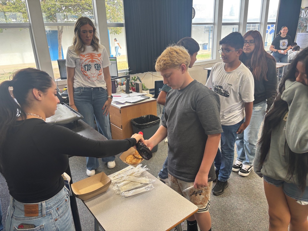 Pancake lessons in Tiger Time with Ms. Gorman