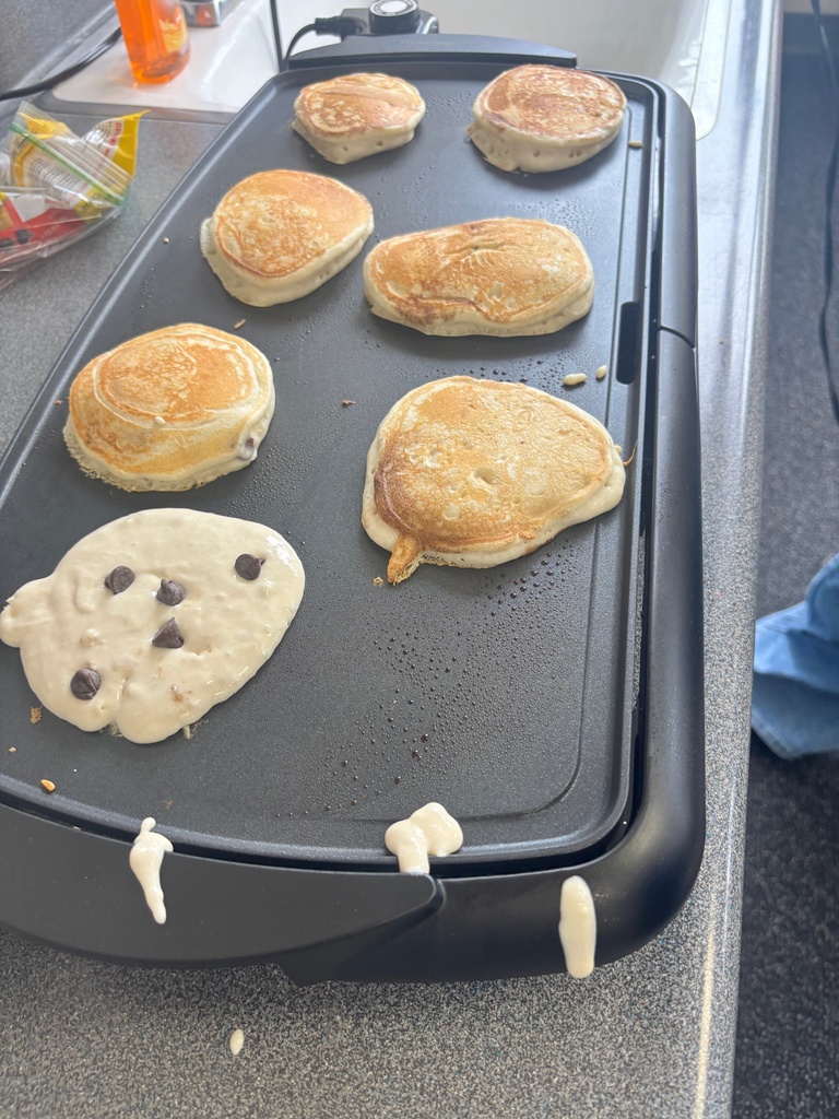 Pancake lessons in Tiger Time with Ms. Gorman