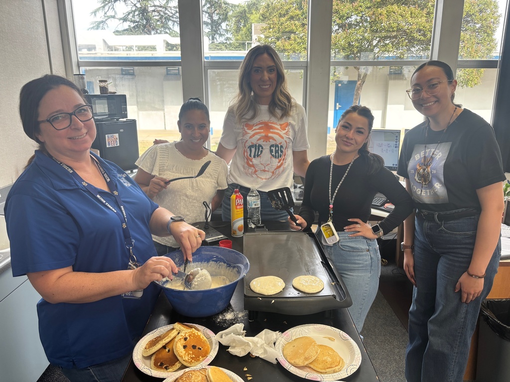Pancake lessons in Tiger Time with Ms. Gorman