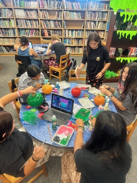 Creative Collective Club - painting pumpkins