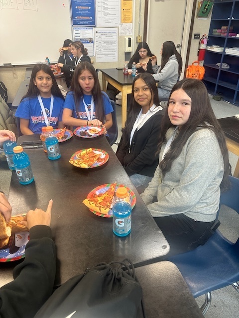 Girls' Basketball Pizza Party