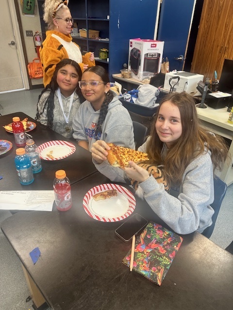 Girls' Basketball Pizza Party