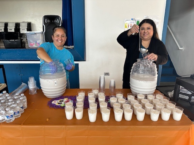 Delicious Horchata from Mrs. Carolina and Mrs. Rocio