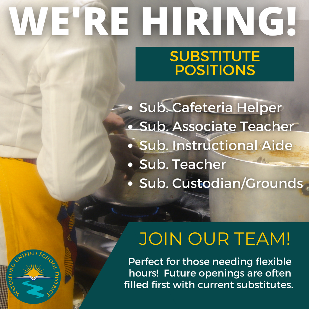substitute positions available