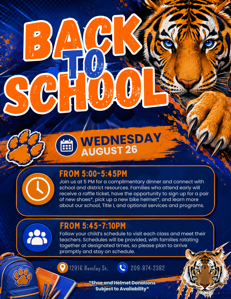 save the date for back to school night august 26 5pm-7:10pm