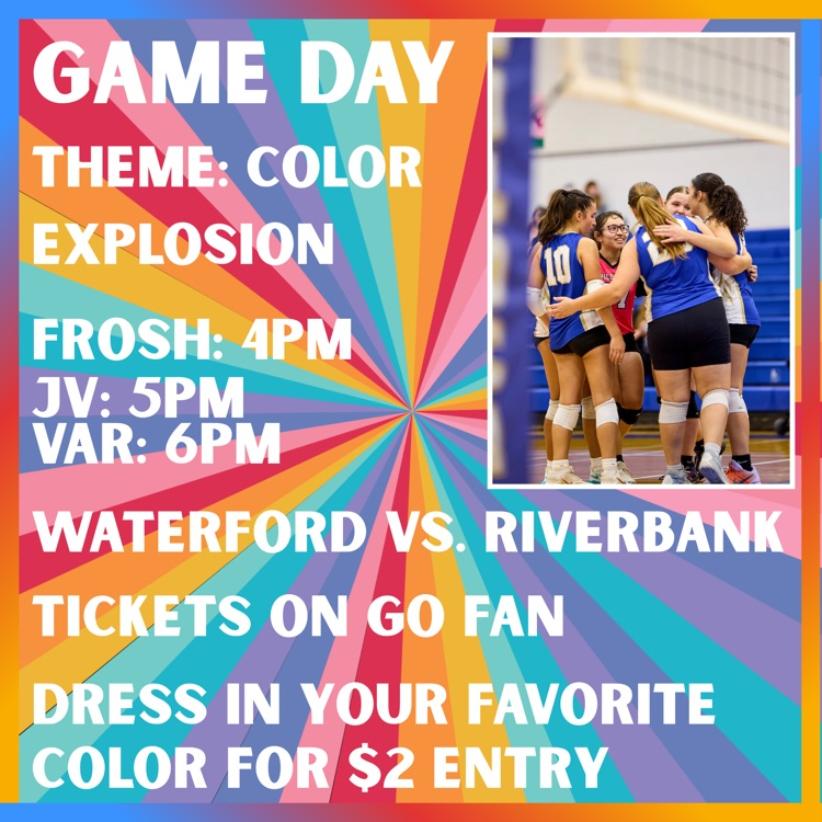 wear bright colors to thursday nights volleyball game for $2 admission