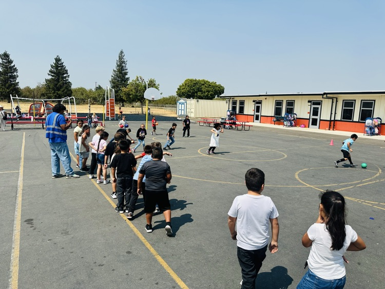 Here are kids playing a game  