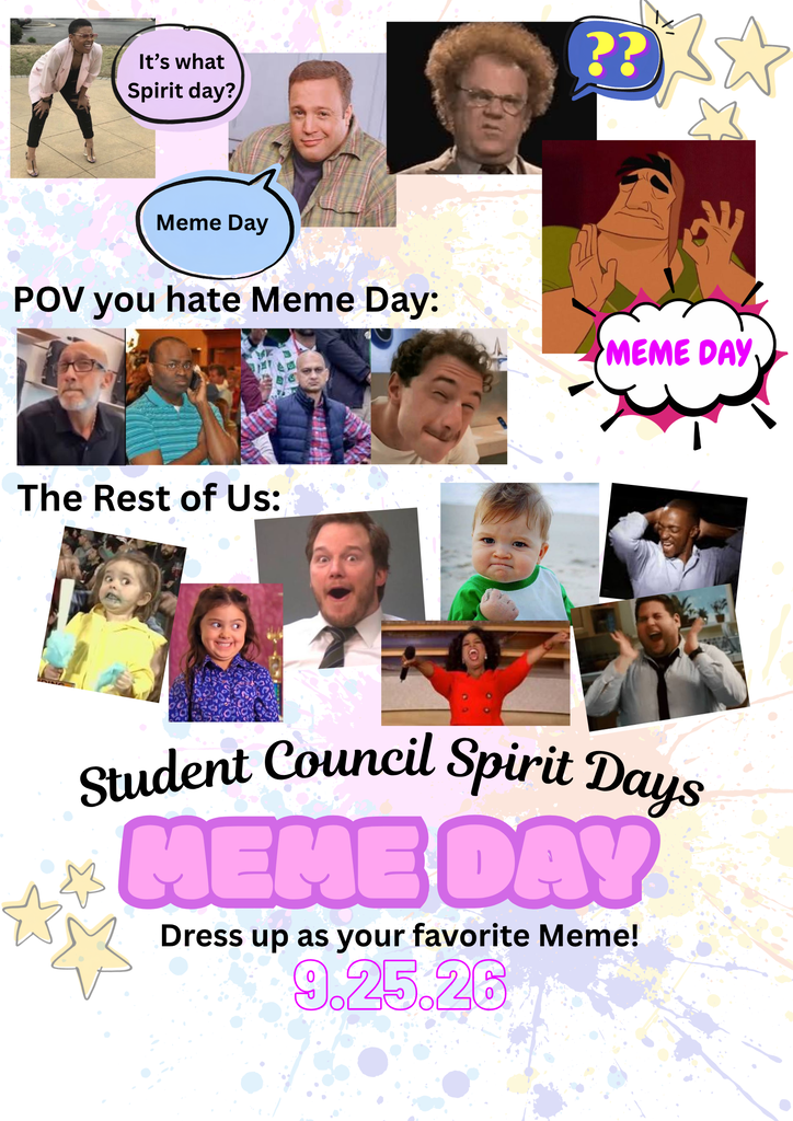 WJHS Student Council Sprit Days: Meme Day 9.25.26