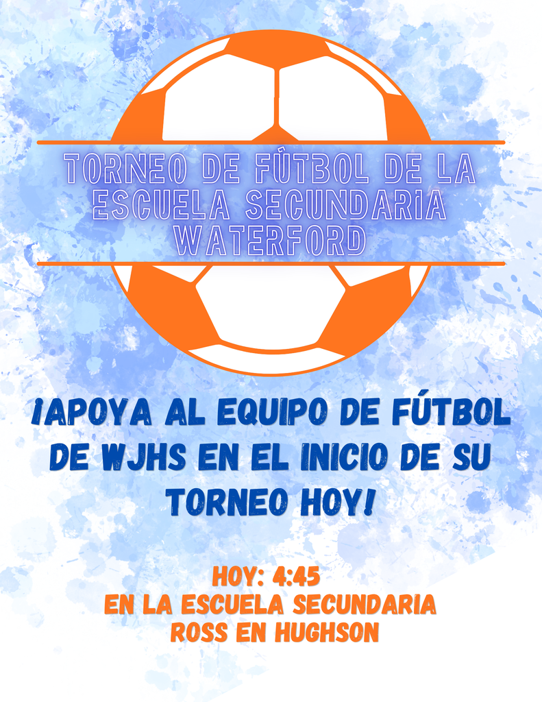 WJHS Apoya al eqquipo de futbol en Hughson at 4:45PM