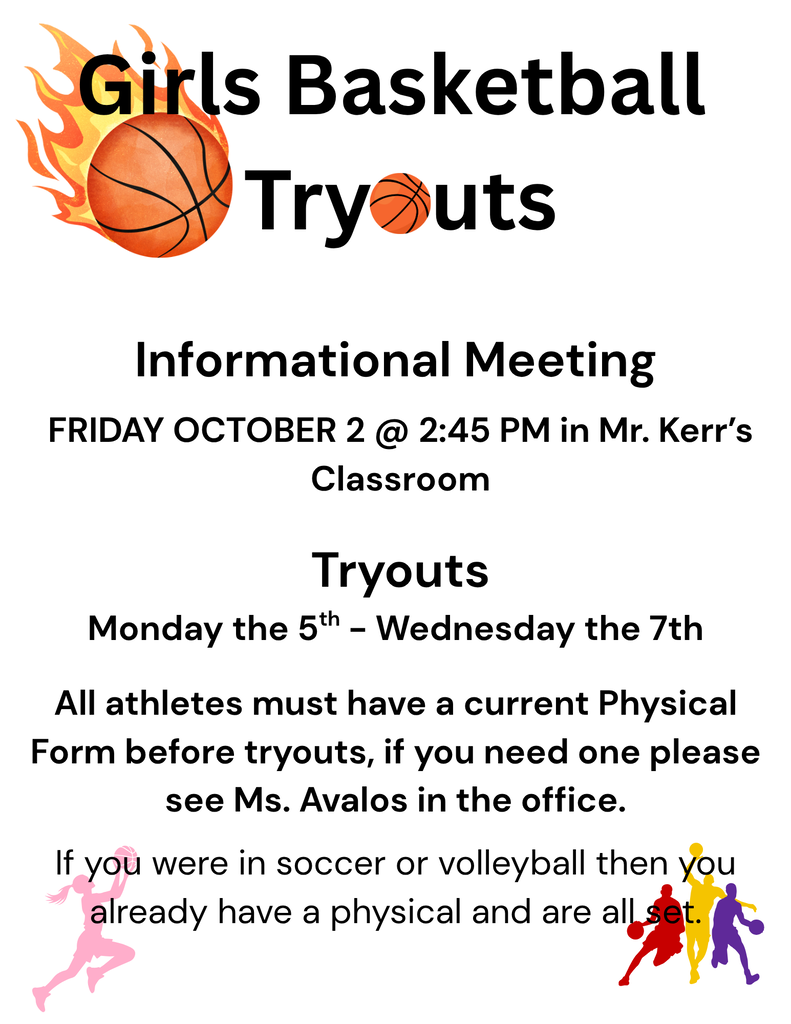 WJHS Basketball Tryouts 10/5 - 10/7