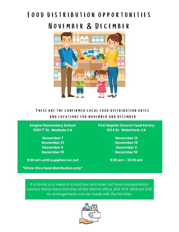 food dates and times