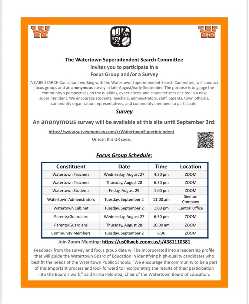Superintendent Search - Focus Group Invite
