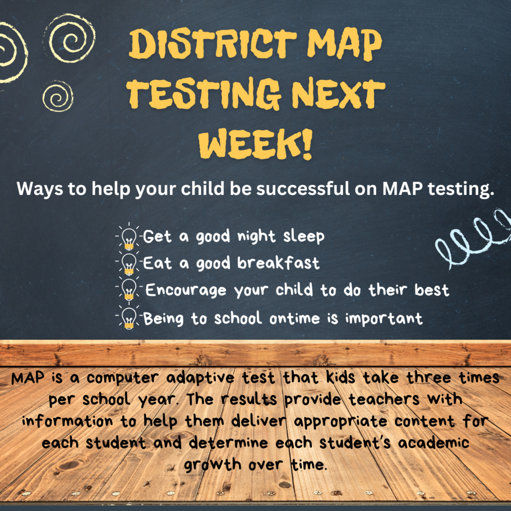 MAP Testing Next Week