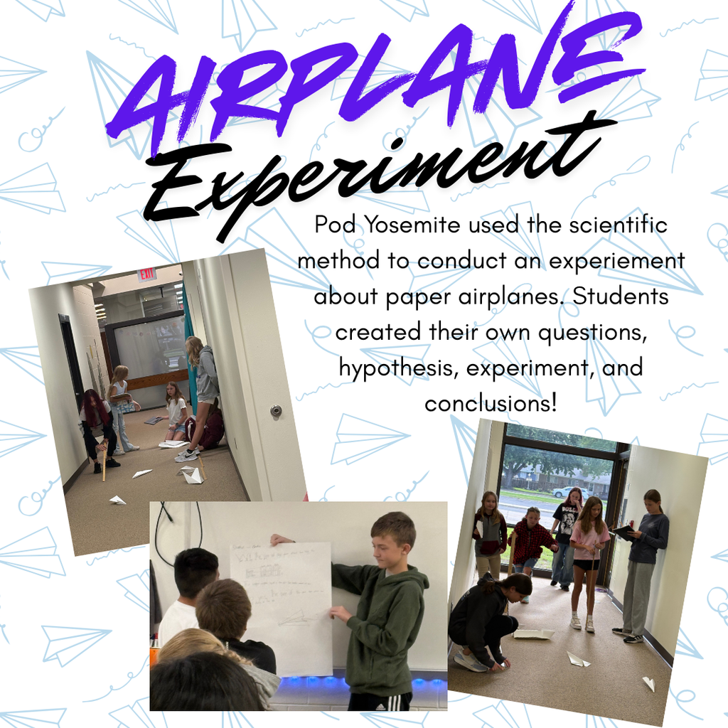 Images of students throwing airplanes.