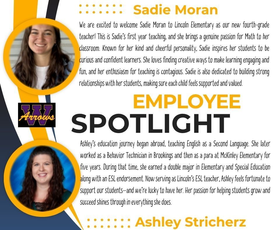 introducing staff Sadie Moran and Ashley Stricherz