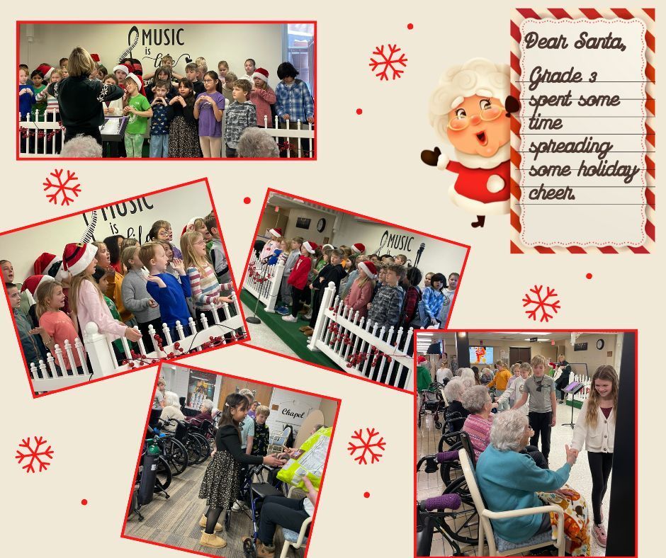 Students singing for the residents at Jenkins.